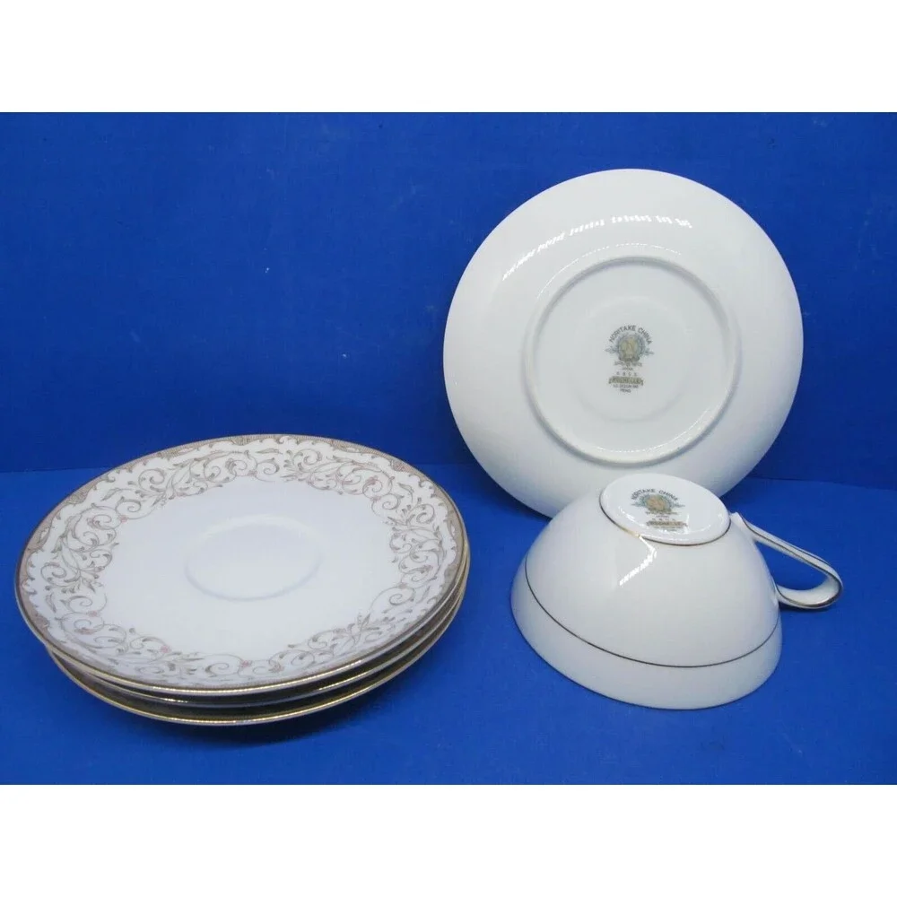 Noritake Rochelle 5805 Set Of 1 Cup And 4 Saucers Vintage 50's Pattern VGC